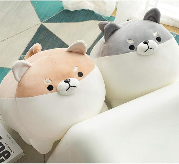 Sofipal Shiba Inu Dog Plush Pillow - Corgi Shiba Inu Stuffed Animal Toy - Soft Plushie Hugging Pillow Toy Gifts for Valentine, Christmas (Brown, 19.6 inch)