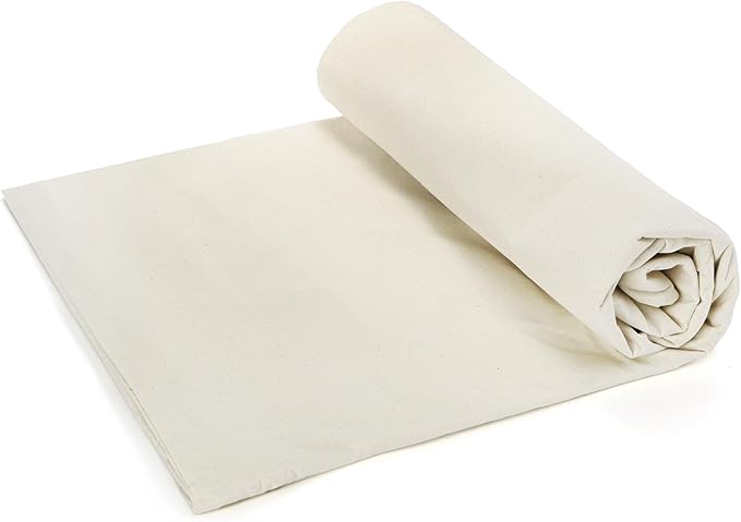 Tosnail Cotton Muslin Fabric, 63 Inch x 5.5 Yards Muslin Cloth, Natural Unbleached Linen Cotton Fabric by The Yard for Sewing, Embroidery, Quilting, Draping, Craft Project