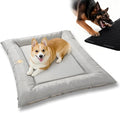 SOMAHE Dog Bed for Dog Crate Oxford Puppy Crate Pad Waterproof Pet Beds Outdoor Cage Mat Easy Rinse Grey 36×23×3 Inch