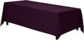 Gee Di Moda Rectangle Tablecloth - 70 x 120 Inch Eggplant Table Cloth for 6 or 8 Foot Rectangle Tables - Heavy Duty Washable Fabric - for Holiday Party, Dinner, Weddings, Baby Shower & Events