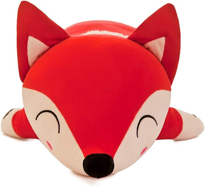 VSFNDB Stuffed Fox Animal Plush Toy 20 Inches Red Large Animal Stuffed Plushies Super Soft Cute Cuddly Pillow Cushion Stuff Dolls Birthday Xmas Gifts for Children Kids Boys Girls Room Decor, 20Inches