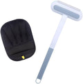 Quppa 2PCS Multi-Functional Pet Hair Removal Tool,Pet Hair Removal Glove & 4-in-1 Reusable Lint Brush Pet Hair Remover,Window Screen Cleaner, Reusable Removal Broom for Furniture