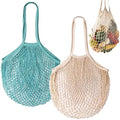 DRWSSR 2pcs Fashion Storage Mesh Bag Reusable Fruit Mesh Bag Shopping Mesh Bag Pure Cotton Portable Mesh Bag Shopping Bag