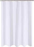 N&Y HOME Fabric Shower Curtain Liner 60 x 72 inches Bath Stall Size, Hotel Quality, Washable, Water Repellent, White Bathroom Curtains with Grommets, 60x72