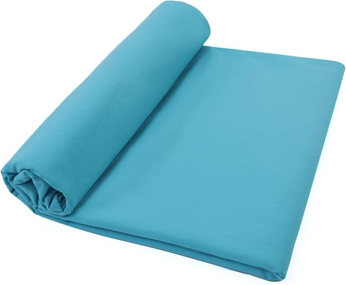 Cotton Fabric Natural Cotton Poplin Fabric by The Yard 100% Cotton, 59 Inches Wide Soft Embroidery Fabric Material for Quilting, Sewing, Crafts, Binding, Backing and Lining (Teal, 5 Yard)