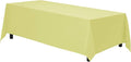 Gee Di Moda Rectangle Tablecloth - 90 x 132 Inch Yellow Table Cloth for 6 Foot Tables with Floor-Length Drop - Heavy Duty Washable Fabric for Holiday Party, Dinner, Weddings & Baby Shower