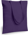 TOPDesign 12-Pack Economical 16"x15" Deep Purple Cotton Tote Bags, Lightweight Medium Reusable Grocery Shopping Cloth Bags, Suitable for DIY, Advertising, Promotion, Gift, Activity