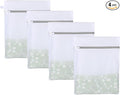 RICHERI Mesh Laundry Bags, Mesh Wash Bags, Durable Mesh Structure with Strong Zipper, Suitable for Underwear, Delicate Clothes, Pants, Shoes, Socks Washing (Small Fine Mesh, XS 10 * 12in*4pcs)