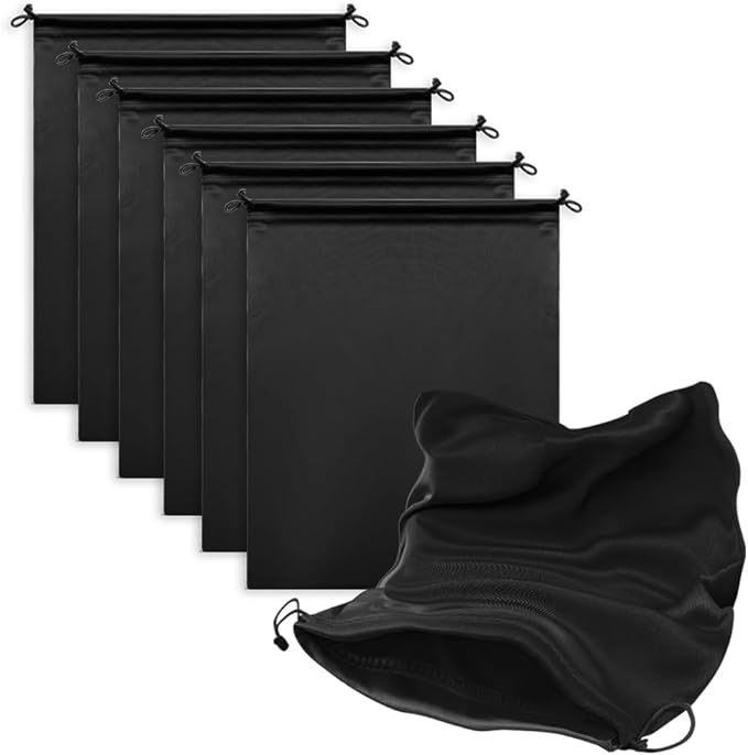 MtuxuYR Microfiber Drawstring Bags, Multi-Size Soft Protective Pouches for Shoes, Ski Goggles, Sunglasses, Handbags & Camera Lenses