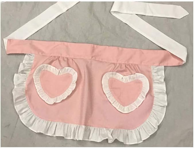 CRB Fashion Waist Apron Kitchen Cooking Restaurant Cotton Bistro Half Aprons with Pockets For Woman