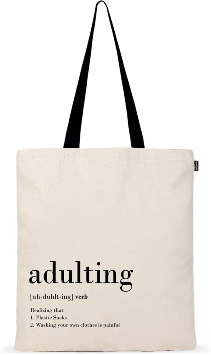 Eco Right Tote Bag for Women, Reusable Grocery Bag, Canvas Tote Bag for Shopping, Cotton Bag for Daily Use, Gifts for Women