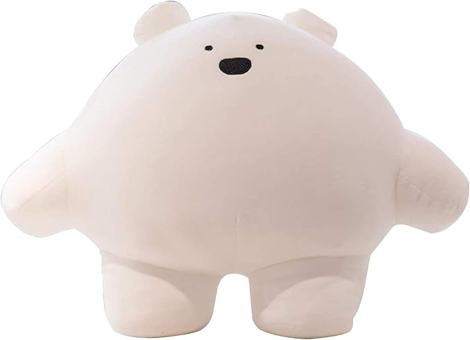 REFAHB 9 inch Cute Bear Plush Stuffed Animal Body Pillow Fat Cartoon Cylindrical Body Pillows for Kids, Super Soft Hugging Toy Gifts for Bedding, Kids Sleeping Nap Kawaii Pillow