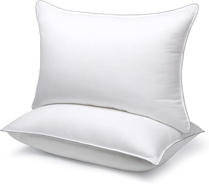 viewstar Bed Pillows Queen Size Set of 2, Hotel Quality, Down Alternative Big Pillow for Back, Stomach or Side Sleepers, Firm