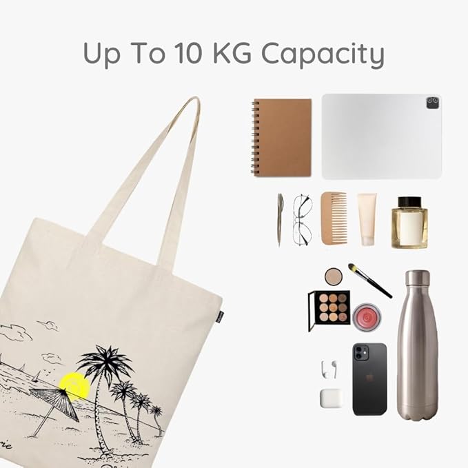 Eco Right Tote Bag for Women, Reusable Grocery Bag, Canvas Tote Bag for Shopping, Cotton Bag for Daily Use, Gifts for Women
