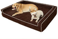 Mama halo Orthopedic Foam Dog Beds for XXL Dogs Up to 160 lbs, XXL Dog Couch with Bolster, Washable Pet Bed Sofa with Removable All-Over Water-Resistant Cover & Non-Slip Bottom (XX-Large, Chocolate)