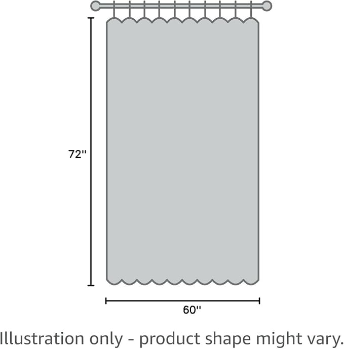 MISS SELECTEX Fabirc Shower Curtain for Bathroom, 230GSM Matt Waffle Water Repellent Durable Fabric Spa Hotel Shower Curtain, Machine Washable Cloth Shower Curtain(60Wx72H,Grey)