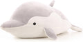 VSFNDB Stuffed Dolphin Animal Plush Toy 20 Inches Gray Large Animal Stuffed Plushies Super Soft Cute Cuddly Pillow Cushion Stuff Dolls Birthday Gifts for Children Kids Boys Girls Room Decor, 20Inches