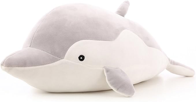 VSFNDB Stuffed Dolphin Animal Plush Toy 20 Inches Gray Large Animal Stuffed Plushies Super Soft Cute Cuddly Pillow Cushion Stuff Dolls Birthday Gifts for Children Kids Boys Girls Room Decor, 20Inches