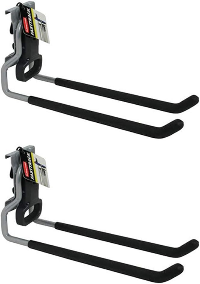 Rubbermaid Fast Track Wall Mounted Garage Storage Utility Multi Hook (2 Pack)