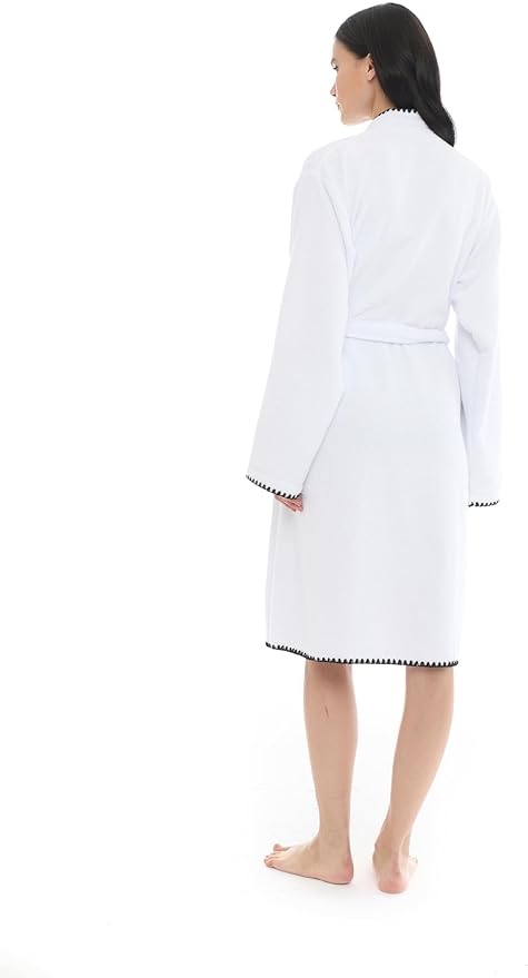 Seritaine Robes for Women, 100% Turkish Cotton Womens Robe, Luxury, Terry Cloth Long Spa Bathrobe
