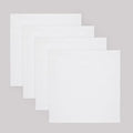 Solino Home White Placemats Set of 4-100% Pure Linen Placemats 14 x 14 Inch for Winter, Valentines, Spring, Easter - Fete