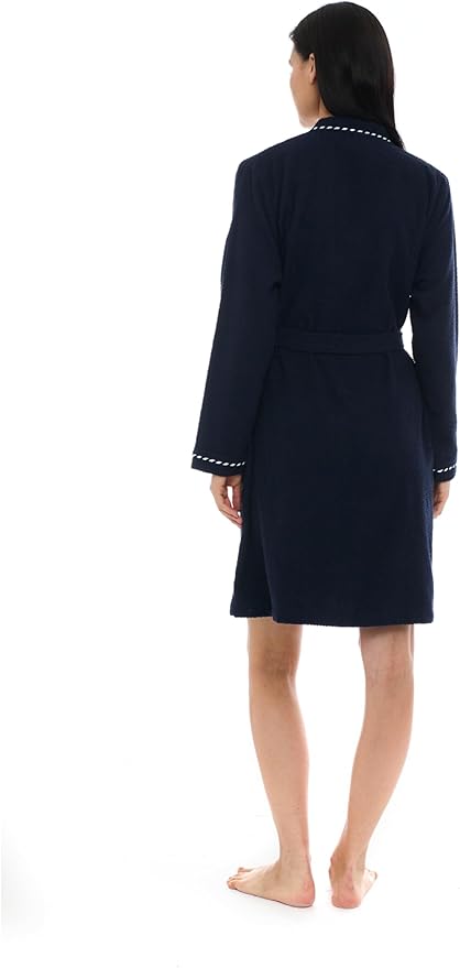 Seritaine Short Robes for Women, 100% Turkish Cotton Womens Robe, Luxury, Terry Cloth Long Spa Bathrobe