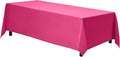 Gee Di Moda Rectangle Tablecloth - 70 x 120 Inch Fuchsia Table Cloth for 6 or 8 Foot Rectangle Tables - Heavy Duty Washable Fabric - for Holiday Party, Dinner, Weddings, Baby Shower & Events