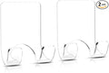 VIS'V Shower Wall Razor Holder, Acrylic Adhesive Razor Hooks for His and Hers, Waterproof, Clear, 2 Pcs