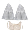100Pcs Non-woven Fabric Storage Bag for Shoes,Bags,Clothes,12.6x18.9 Inches,White