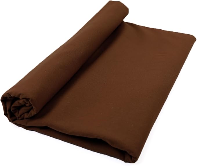 Cotton Fabric Natural Cotton Poplin Fabric by The Yard 100% Cotton, 59 Inches Wide Soft Embroidery Fabric Material for Quilting, Sewing, Crafts, Binding, Backing and Lining (Brown, 3 Yard)