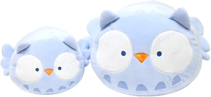Anirollz Stuffed Animal Plush Toy – 10" Medium Plush Doll | Soft, Squishy, Cute, Comfort, Safe | Birthday Gift Pillow with Cute Character Blue Owl Owlyroll
