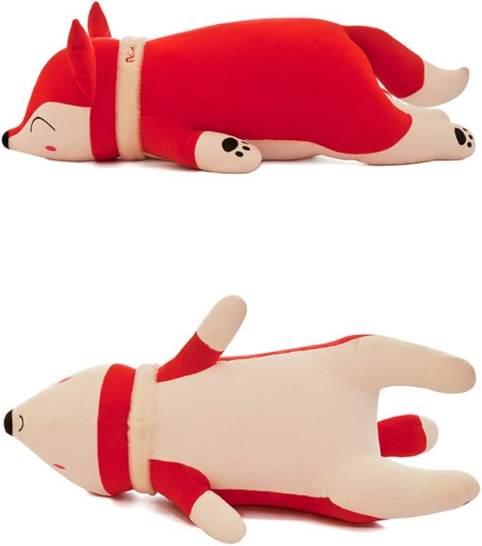 VSFNDB Stuffed Fox Animal Plush Toy 20 Inches Red Large Animal Stuffed Plushies Super Soft Cute Cuddly Pillow Cushion Stuff Dolls Birthday Xmas Gifts for Children Kids Boys Girls Room Decor, 20Inches