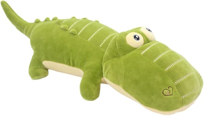 VSFNDB Crocodile Plush Toy Stuffed Animal 26 Inch Green Large Giant Alligator Animal Stuffed Plushies Super Soft Cute Cuddly Pillow Cushion Stuff Dolls Xmas Gift for Children Kid Boys Girls, 26Inches