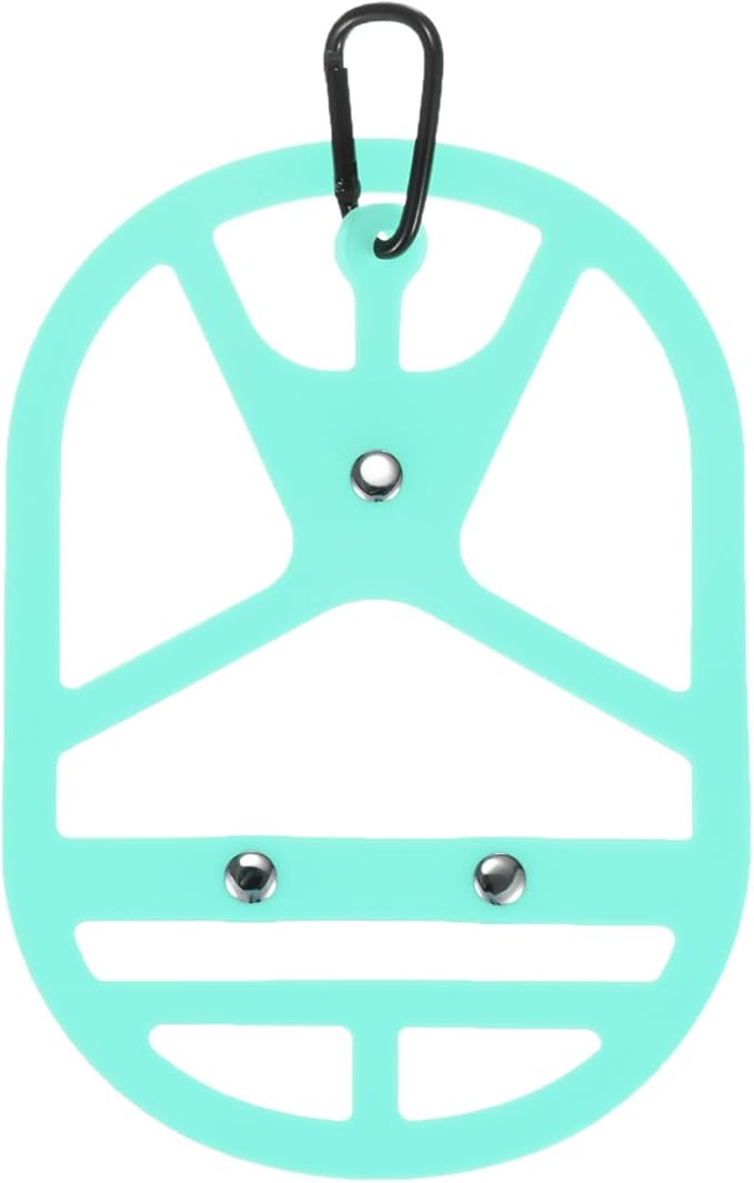 TIXIPEM Shoe Holster for Backpack [1SET] - Elastic Silicone Footwear Holder with Clip Use for Travel & Outdoors & Sports - [Cyan-Blue-M] Hang Extra Shoes Cleats Boots