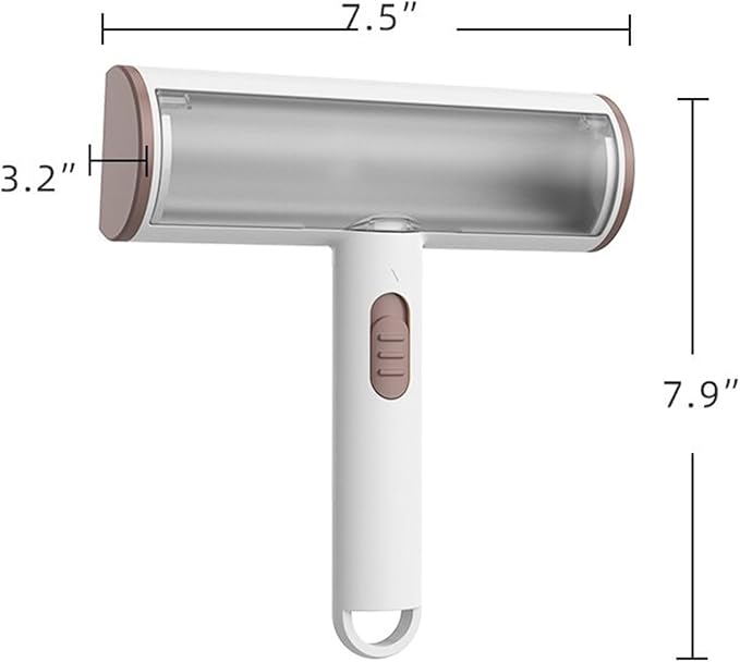 Rorodog Pet Hair Remover, Lint Brush - Reusable Lint Roller for Cat & Dog Hair on Couch, Carpet, Rugs & Bedding - Portable, Eco-Friendly, No Need for Lint Roller Refills (Brown & White)