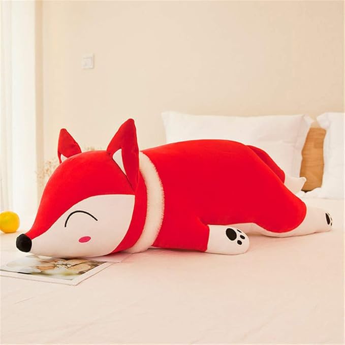 VSFNDB Stuffed Fox Animal Plush Toy 20 Inches Red Large Animal Stuffed Plushies Super Soft Cute Cuddly Pillow Cushion Stuff Dolls Birthday Xmas Gifts for Children Kids Boys Girls Room Decor, 20Inches