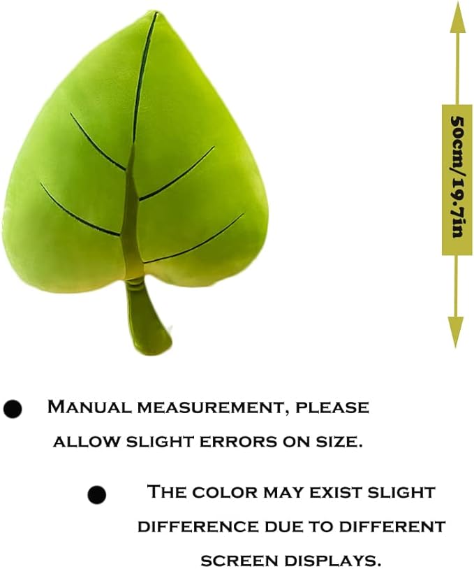 CHELEI2019 19.7" Leaf Pillow,3D Stuffed Plant Plush Leaf Shaped Throw Pillow for Room Decor