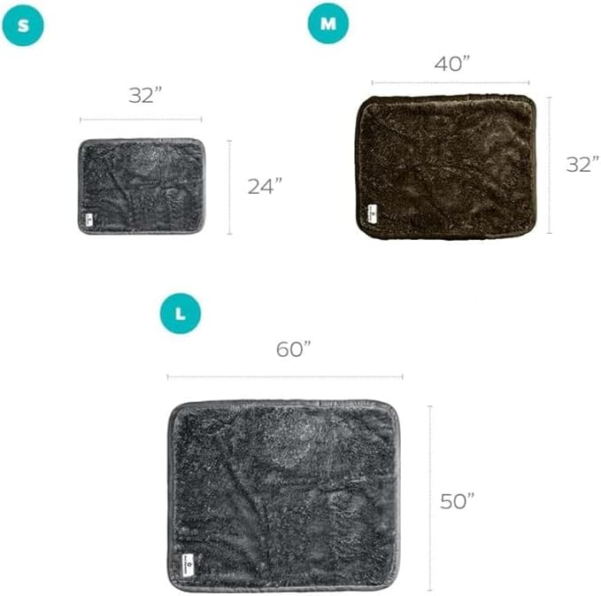 Pet Parents Pawtect Premium Waterproof Cat & Dog Blanket with WickQuick & Sherpup Technology, Puppy & Cat Blanket, Slate 24x32