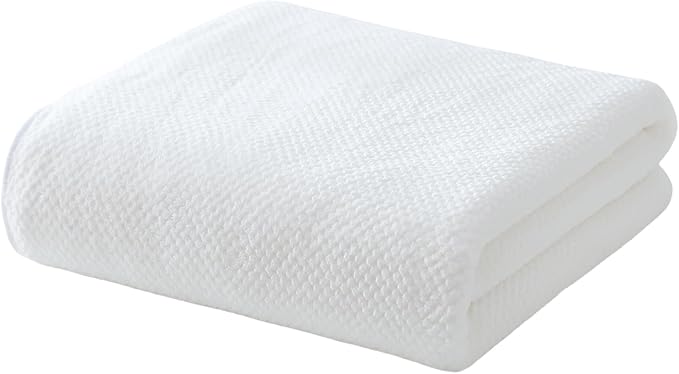 Akzpe 40x80 Inches Bath Sheets Towels for Adults Oversized Bath Towels Extra Large Luxury Super Soft Absorbent Quick Dry Microfiber (White,1PCS)