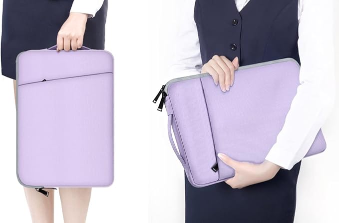 17 17.3 inch Laptop Bag for Women, Computer Sleeve Case Compatible with HP Pavilion 17/ Envy 17/ Dell/Lenovo IdeaPad/LG Gram/MSI/ASUS Notebook/Razer Blade Pro 17, Purple