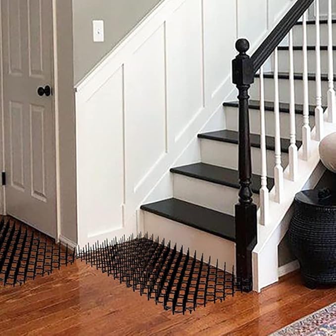OCEANPAX 16 X 13 Inch Scat Mat for Cats, 10 Pack Cat Scat Mat with Spikes - Indoor/Outdoor Pet Deterrent Solution for Plants, Furniture, and More - Keep Cats and Dogs Away