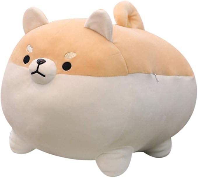 Sofipal Shiba Inu Dog Plush Pillow - Corgi Shiba Inu Stuffed Animal Toy - Soft Plushie Hugging Pillow Toy Gifts for Valentine, Christmas (Brown, 19.6 inch)