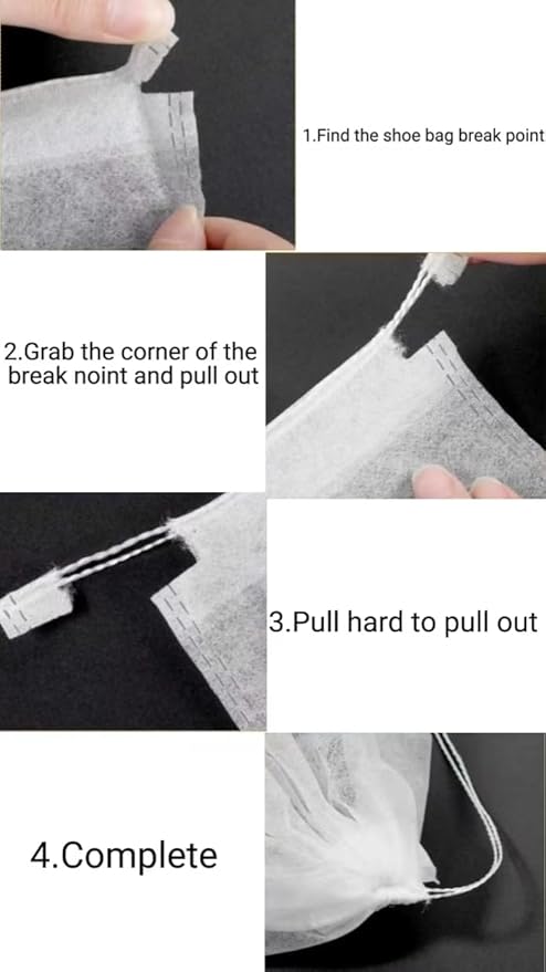 100Pcs Non-woven Fabric Storage Bag for Shoes,Bags,Clothes,12.6x18.9 Inches,White