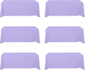 BRILLMAX 6 Pack Lavender Tablecloths for 8 Foot Rectangle Tables 90 x 156 Inch - 8ft Rectangular Bulk Linen Polyester Fabric Washable Cloth Cover for Wedding Reception Banquet Birthday Party