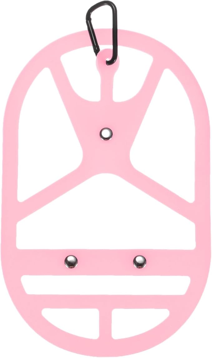 TIXIPEM Shoe Holster for Backpack [1SET] - Elastic Silicone Footwear Holder with Clip Use for Travel & Outdoors & Sports - [Pink-XL] Hang Extra Shoes Cleats Boots