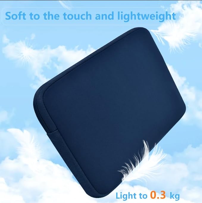 ZINMARK Laptop Sleeve Case 13-14 inch with Small Case, Neoprene Rainproof & Shockproof Cover for MacBook Pro 14" M4 M3 M2 M1 and 13.3" MacBook Air/Pro, XPS 13/14 & Most 13"-14" laptops, Blue