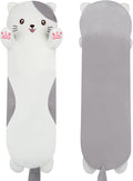 Dalmao 44 inch Giant Cat Stuffed Long Body Pillow, Jumbo Cat Stuffed Animal, Soft Plush Toy Cuddle Plushies Gift for Kids Boys Girls Birthday