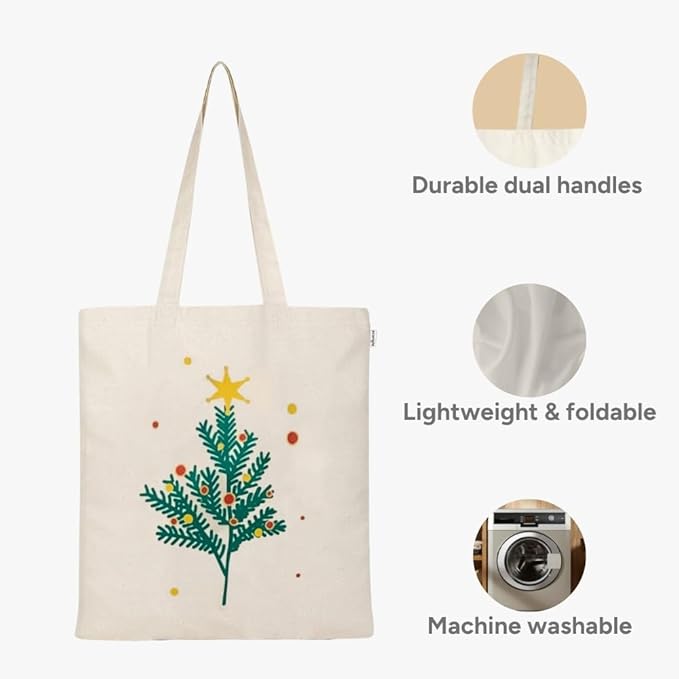 Eco Right Tote Bag for Women, Reusable Grocery Bag, Canvas Tote Bag for Shopping, Cotton Bag for Daily Use, Gifts for Women