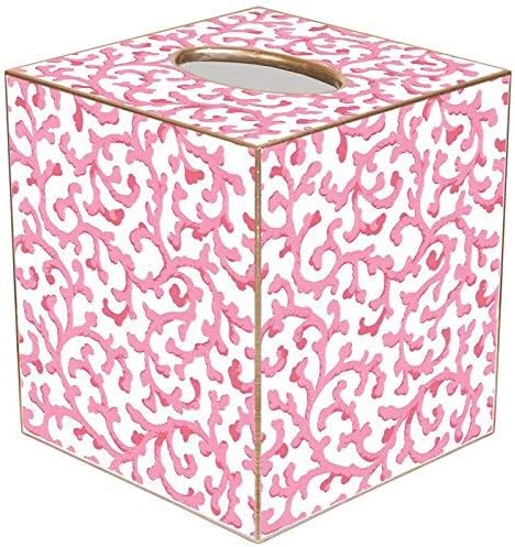 Marye-Kelley TB871 - Pink Waverly Scroll Tissue Box Cover