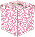 Marye-Kelley TB871 - Pink Waverly Scroll Tissue Box Cover
